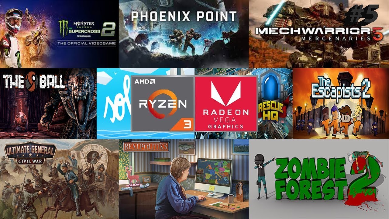 Test 10 Games on Ryzen 3 2200U Vega 3 & 8GB RAM (Part 5)