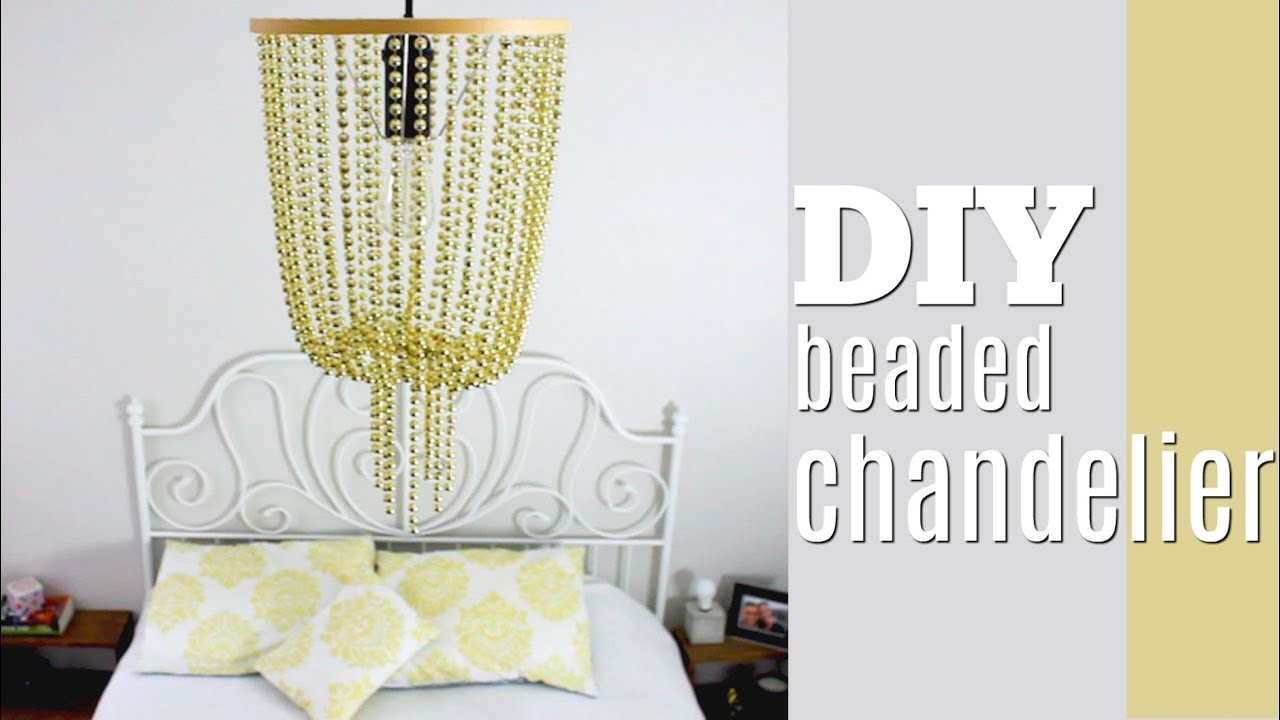 DIY Beaded Chandelier