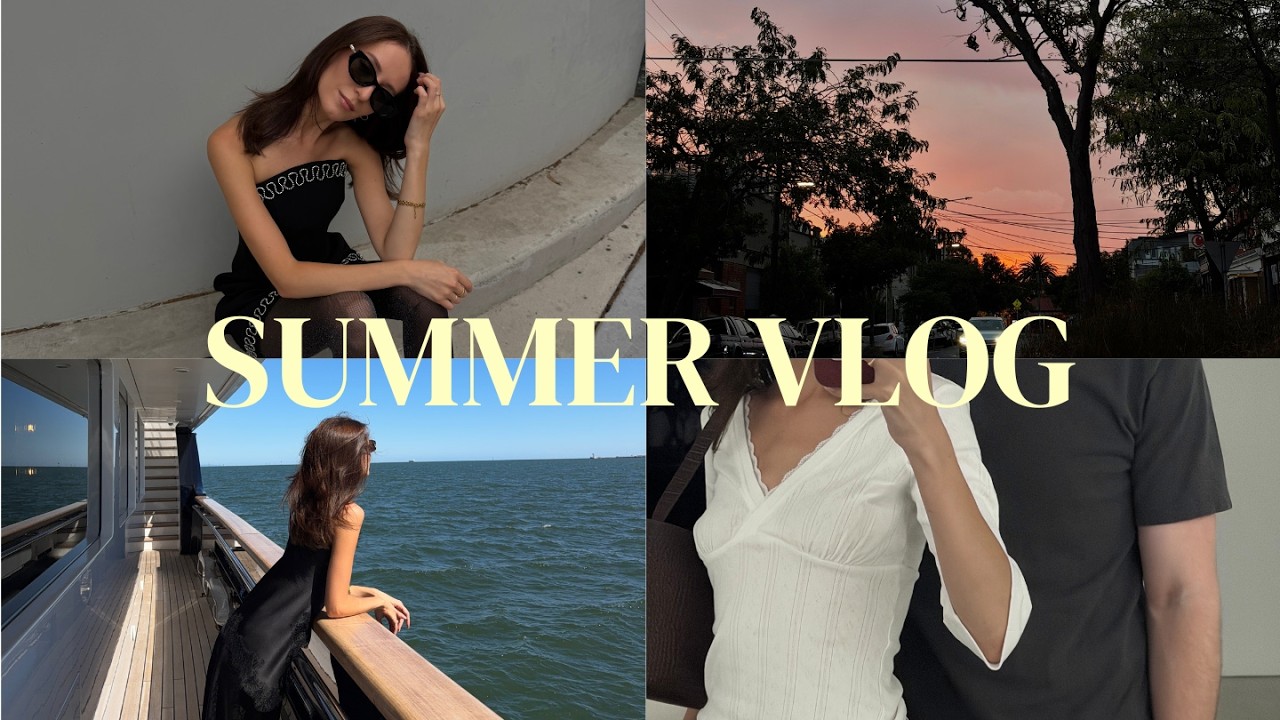 summer vlog | boat day, homecooking, dressing up + trying new melb spots