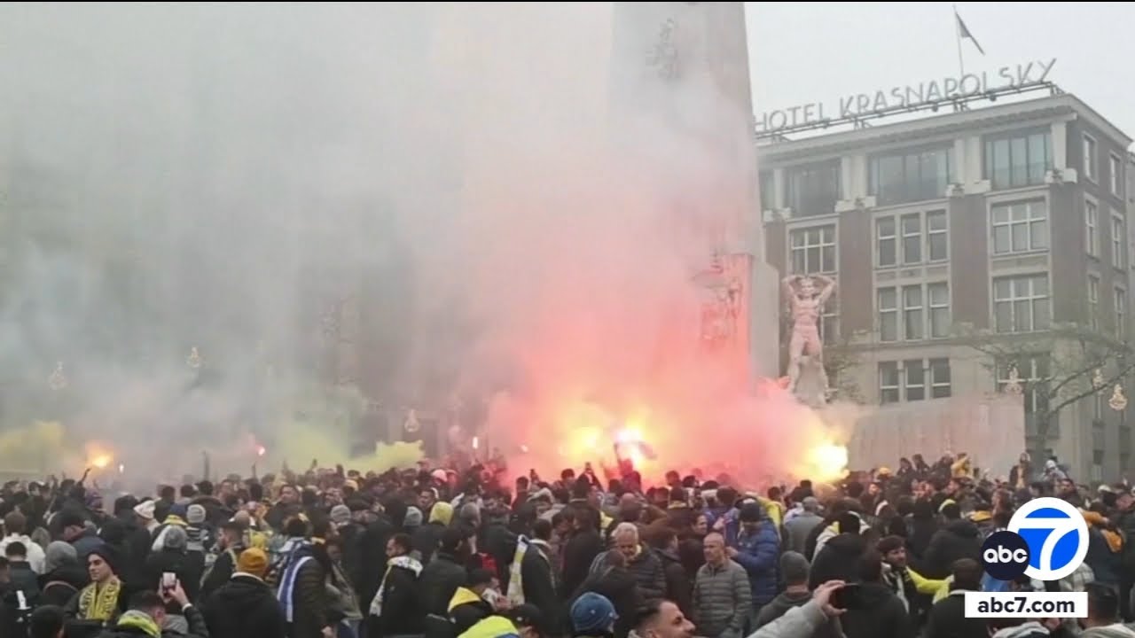 5 hurt, 62 detained after attacks on Israeli soccer fans in Amsterdam