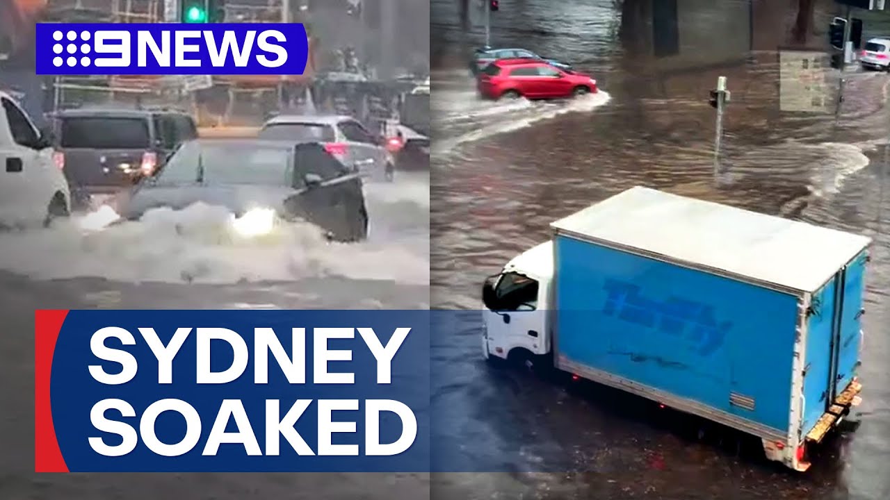 Flooding chaos as torrential rain hammers Sydney | 9 News Australia