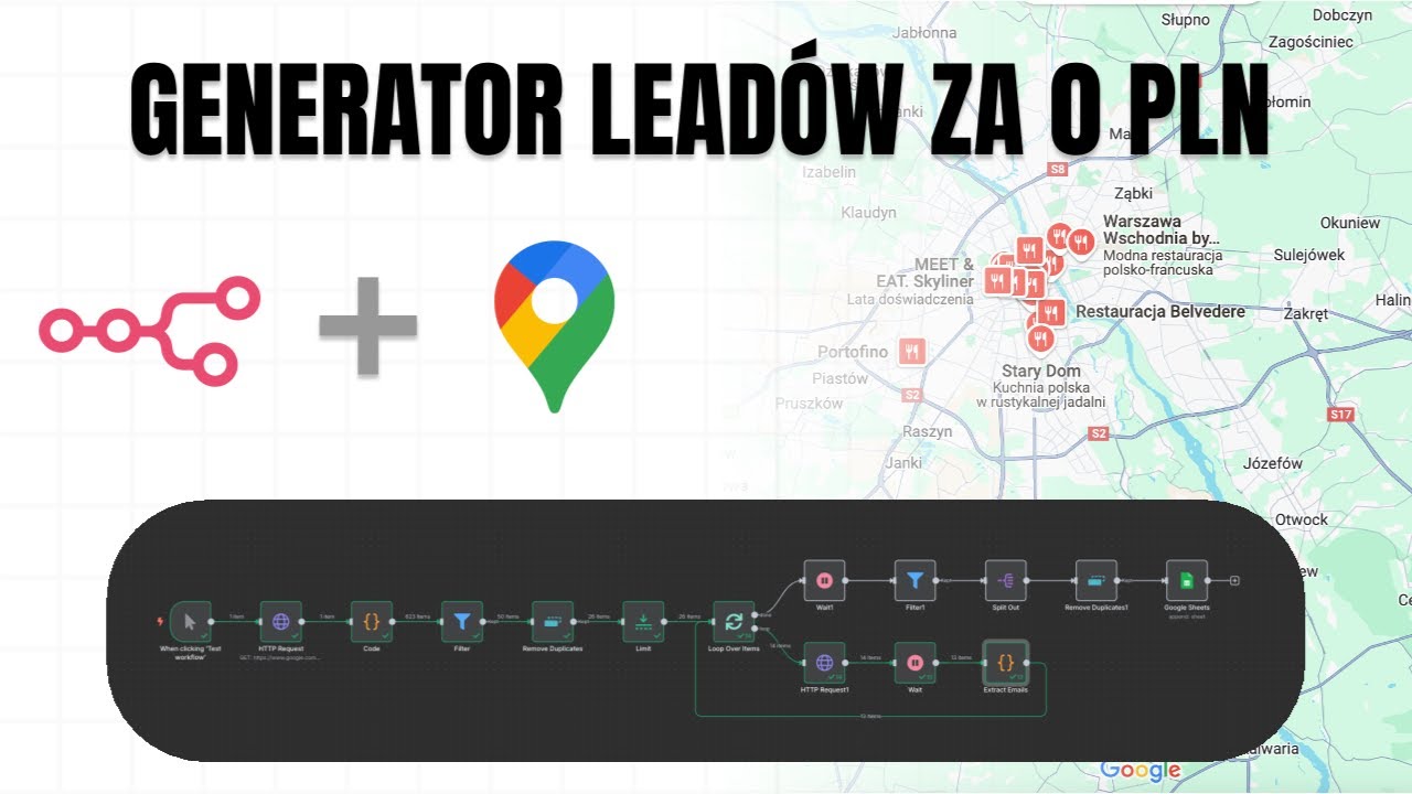 DARMOWE Leady! Scrapowanie Maili z Google Maps w n8n