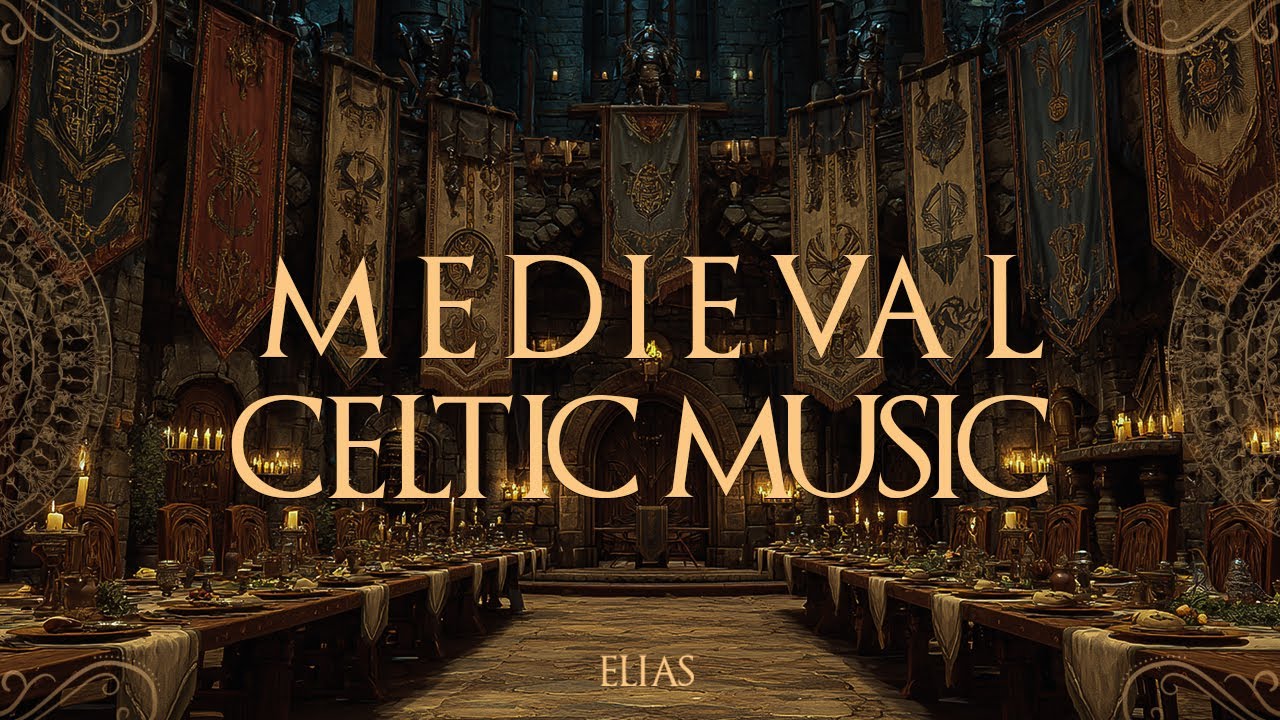 Medieval banquet music in a Celtic Castle | Relaxing Fantasy Tavern ambience with candlelight