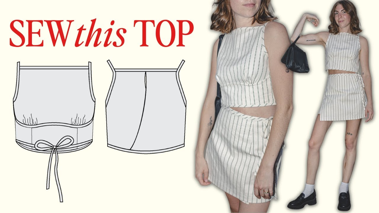 How to Sew an Elegant Corset Style Top - Calvin Crop Tutorial