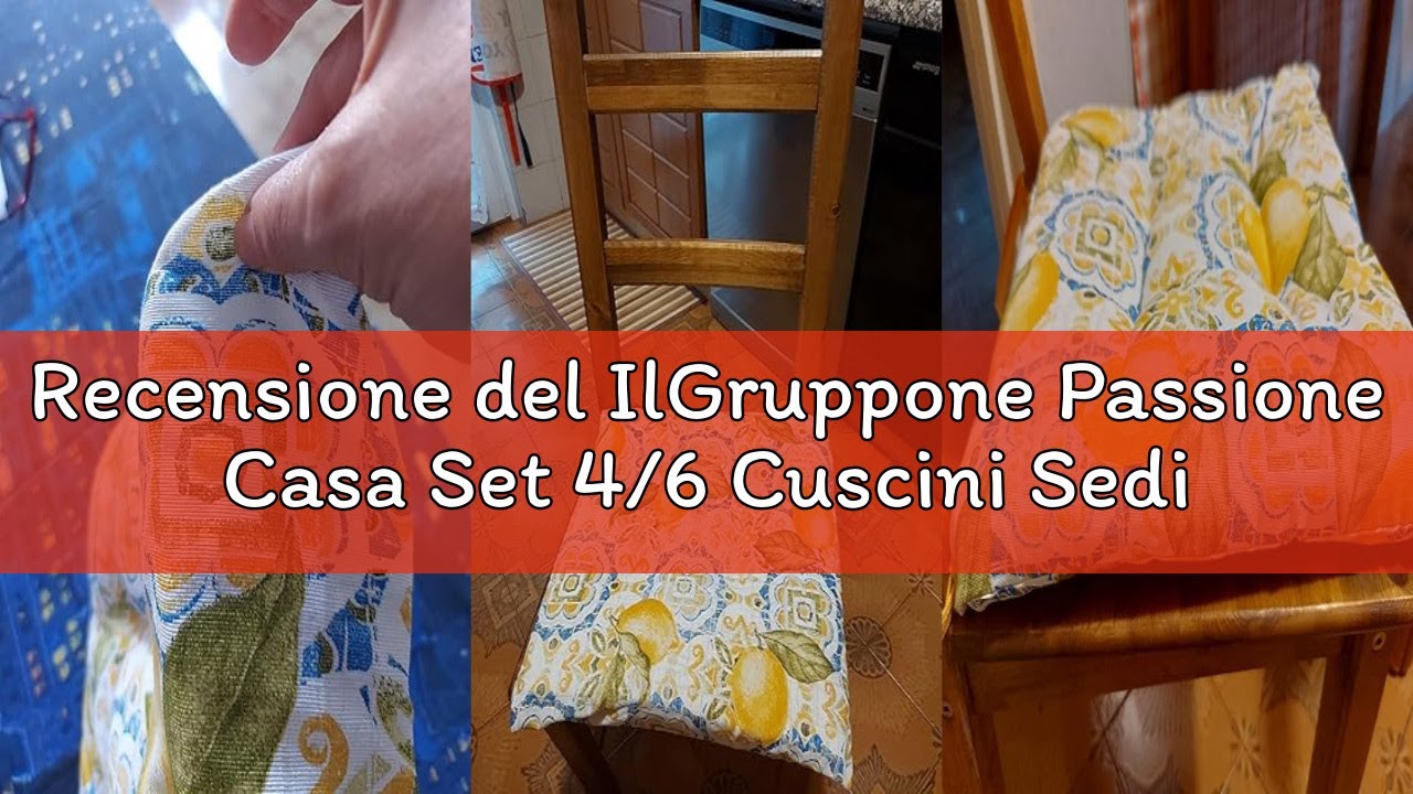 Recensione del IlGruppone Passione Casa Set 4/6 Cuscini Sedia con Lacci 4 Punti Cucina Imbottiti Spe