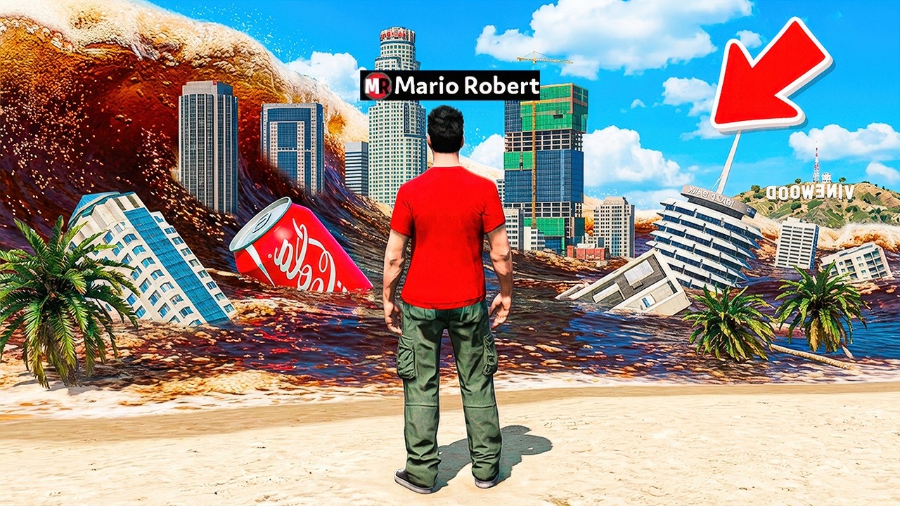 TSUNAMI de COCA-COLA distruge TOT in GTA 5!