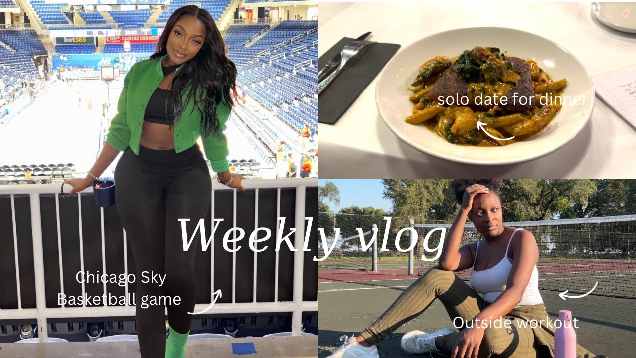 Chicago Sky Basketball game | restaurant to myself | Pilates at home 