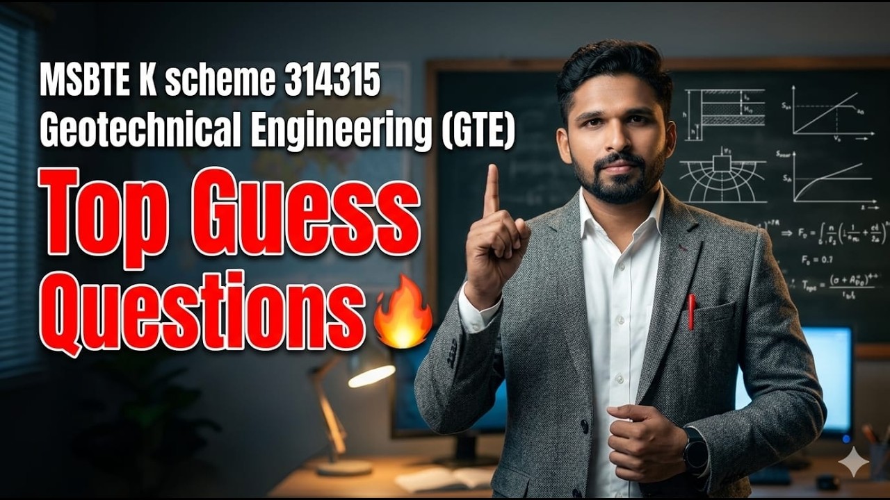 GTE|GUESS QUESTIONS|MSBTE|K-SCHEME-314315|#msbte #msbteexam  #geotechnical #important #pyq #diploma