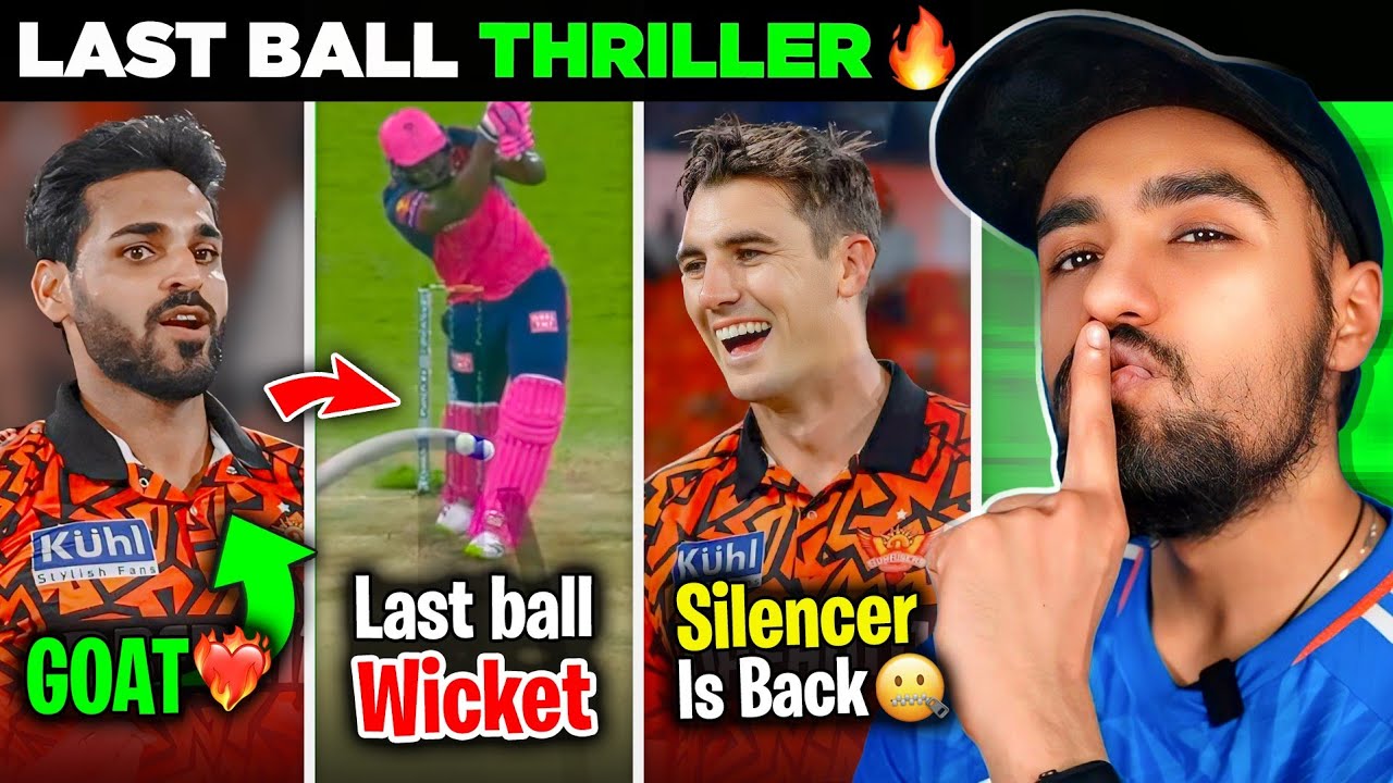 WHAT A MATCH! 😍 BHUVI LAST OVER 🤯 | Cummins Bowling 💯 | SRH vs RR
