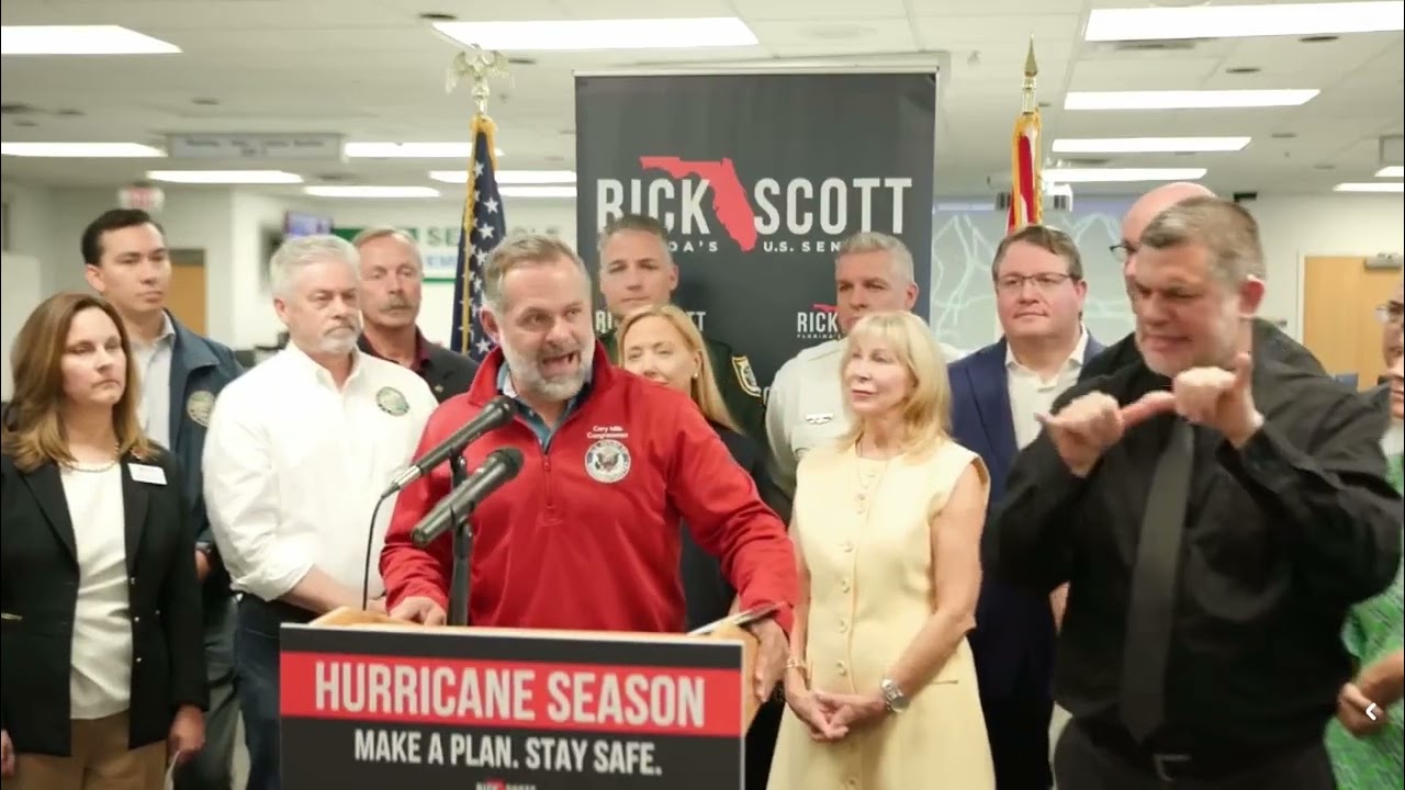 Rep. Cory Mills joins Sen. Rick Scott to discuss hurricane preparedness in the district