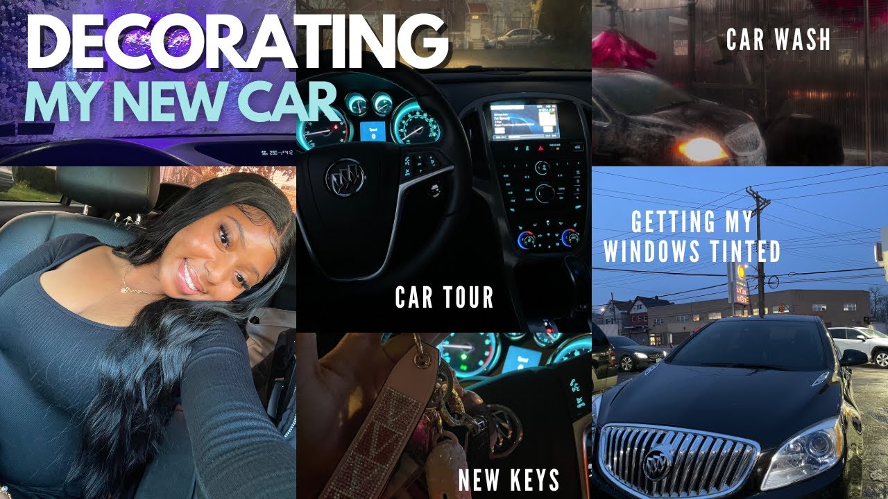 Decorate my NEW car with me ♡ || Car Tour, Getting my windows tinted, Car wash, etc.