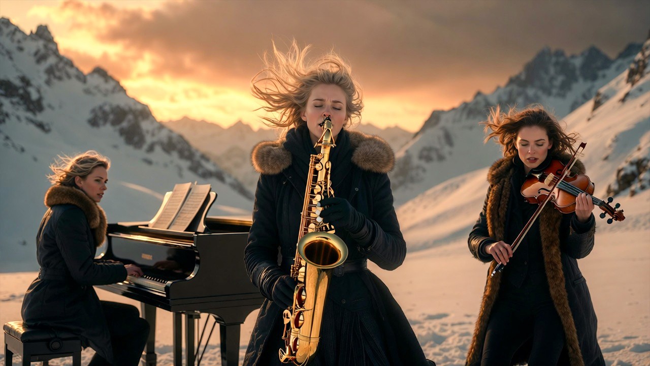 Epic Winter Instrumental | Saxophone, Piano & Violin in the Snowy Mountains