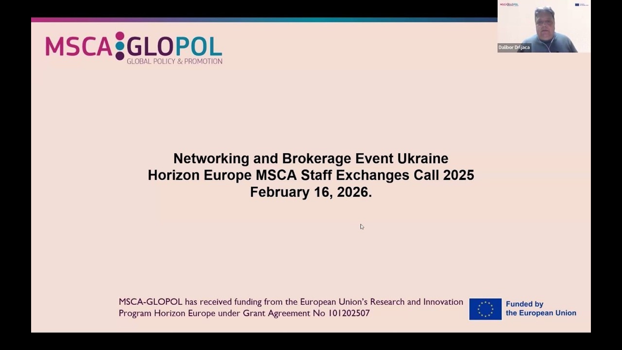 Networking and Brokerage Event UkraineHorizon Europe MSCA Staff Exchanges Call 2026