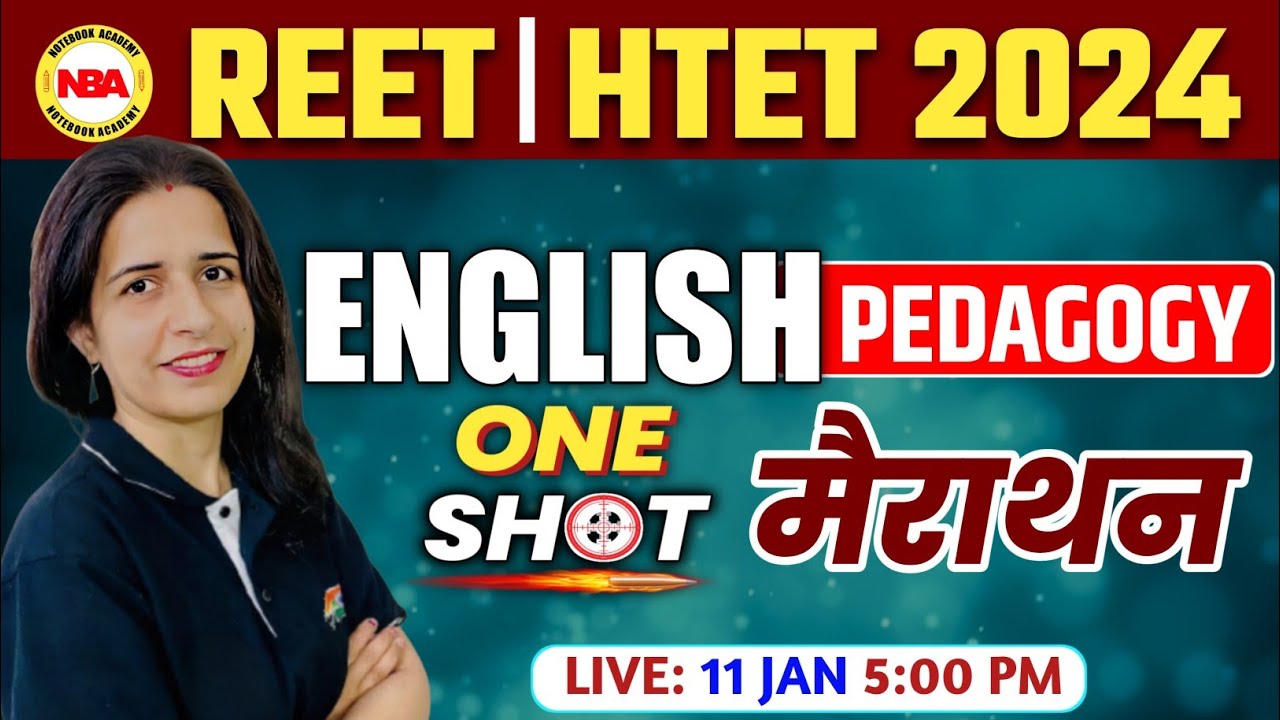REET | HTET EXAM 2024 | ENGLISH PEDAGOGY MARATHON | ONE SHOT ENGLISH PEDAGOGY WITH MANNU MAM