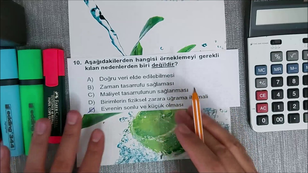 Ozan Pişkin-İstatistik (Aöf) 2020 Final Sorularının Çözümü