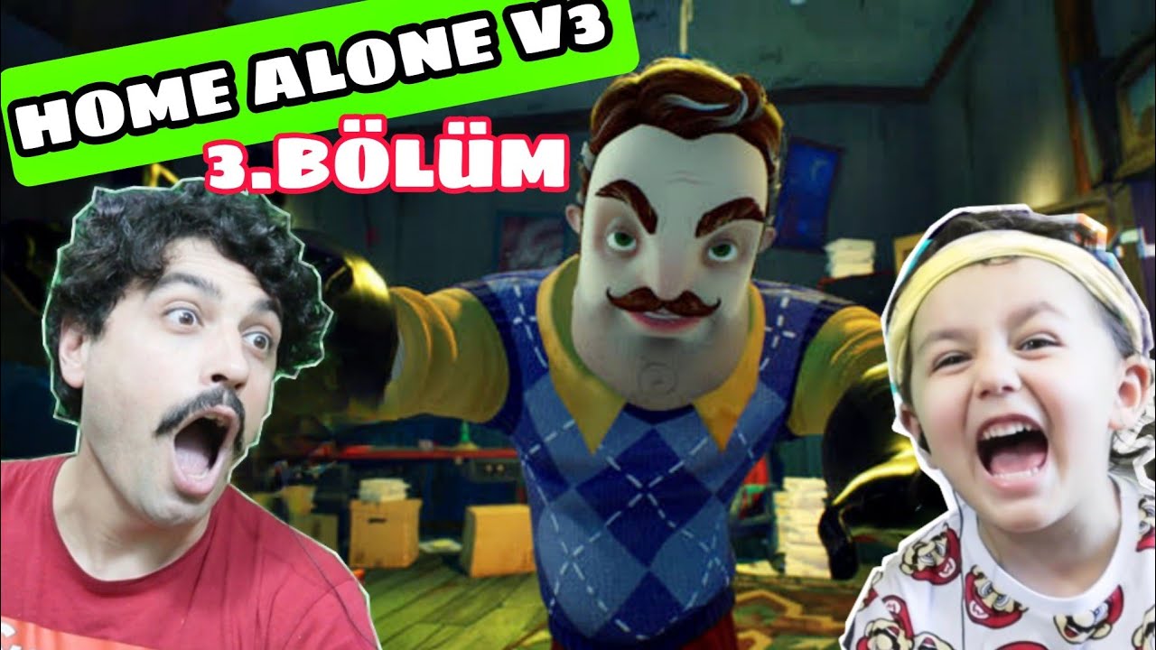 WİLSON BİZİ UÇURUMDAN AŞAĞA ATTI! HOME ALONE V3! | Hello Neighbor Mod