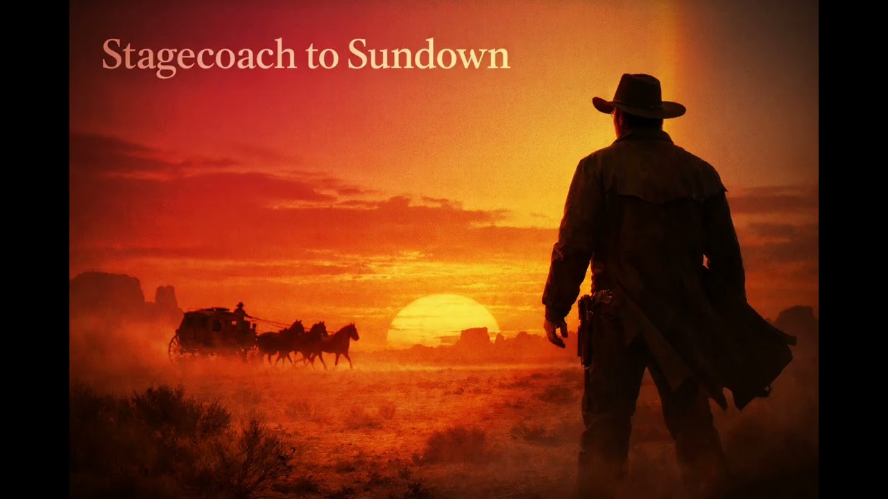 [달빛가요방] Stagecoach to Sundown | Traditional Western Country | Gunslinger Cowboy Song｜AI MUSIC