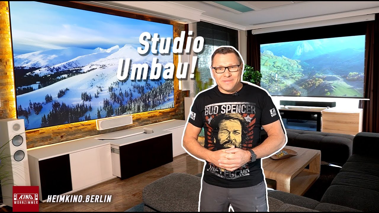 Laser-TV Möbel der neusten Generation zieht in unser Wohnzimmer ein - jetzt mit 120 Zoll Bild!