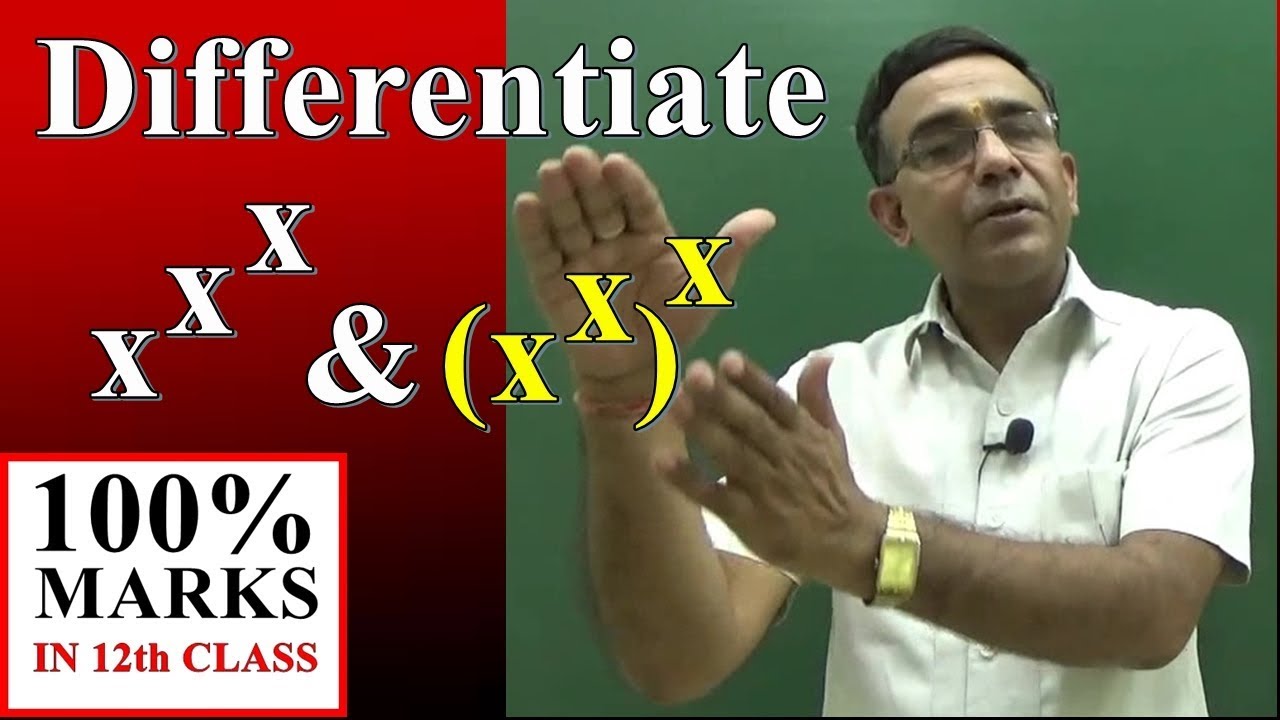 Class 12 Maths  Derivative of x^x^x, Logarithmic Differentiation of Exponential Functions,CBSE 2019