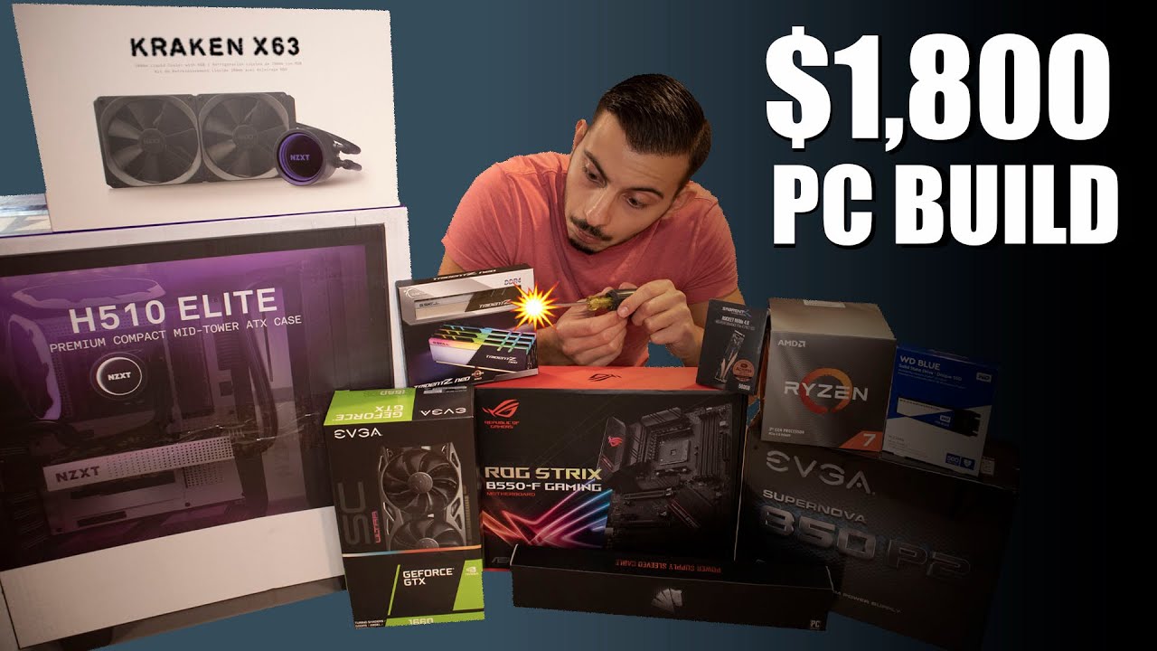 $1,800 RTX 3080 / 3070 capable PC Build ( Ryzen 7 3700X , NZXT H510 Elite, Nvidia GTX 1660 )