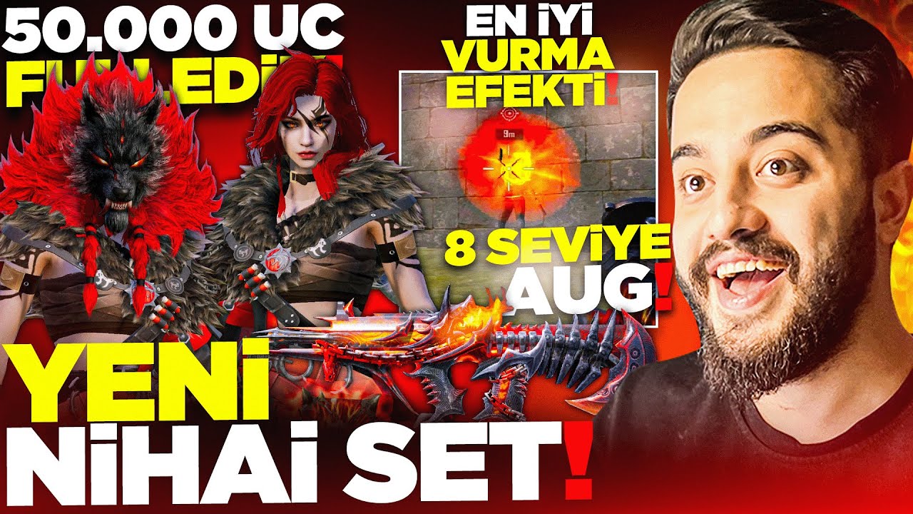 YENİ NİHAİ SET ve 8 SEVİYE AUG GELDİ! 50 BİN UC FULLEDİK! OYUNUN EN İYİ VURMA EFEKTİ! PUBG Mobile