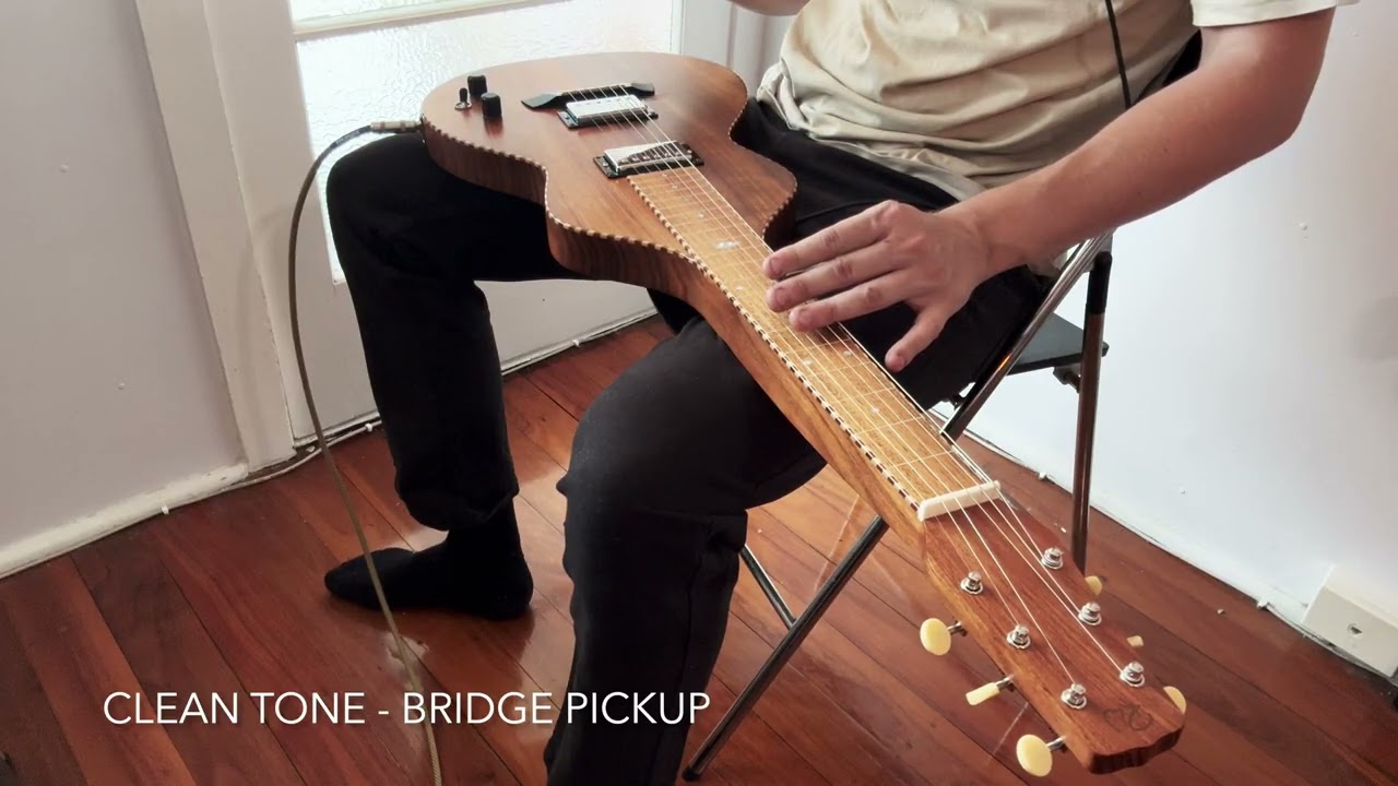 Richard Wilson Electric Lap Steel Guitar - Weissenborn Style - Lollar Imperial Humbucker Pickups