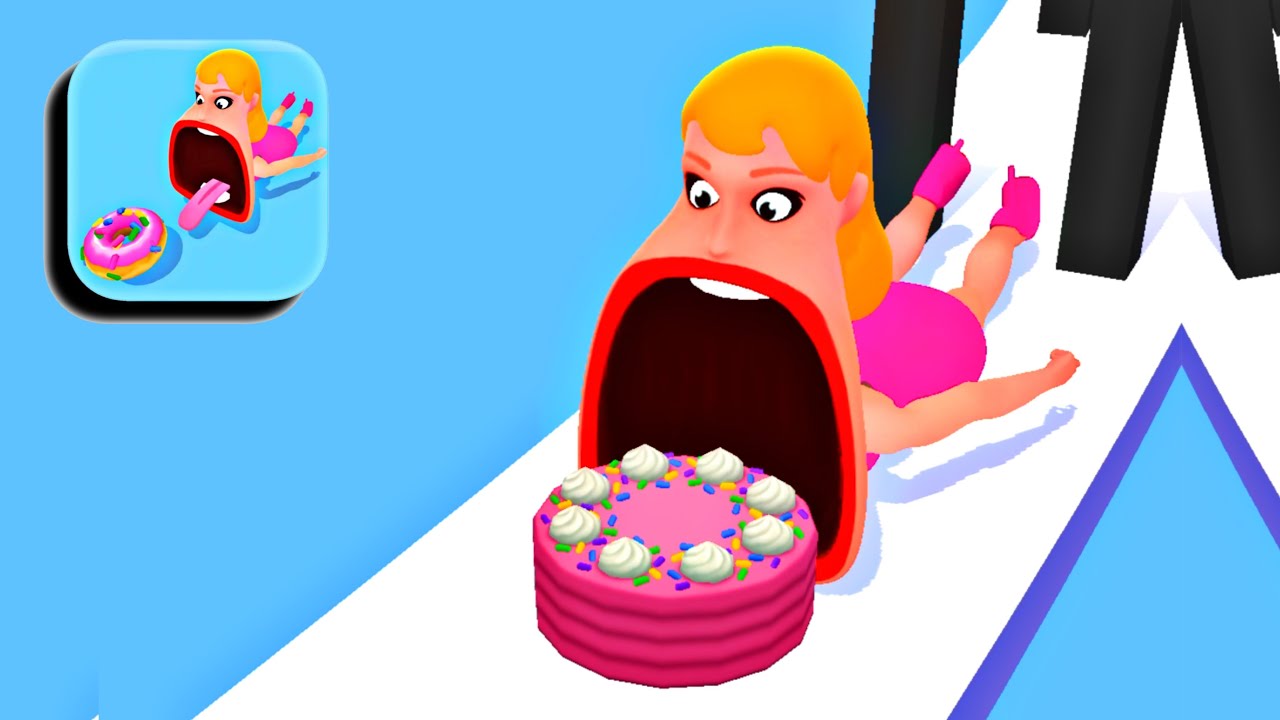 STRETCH MOUTH Game 😮🧁🍩 All Levels Gameplay Android, iOS