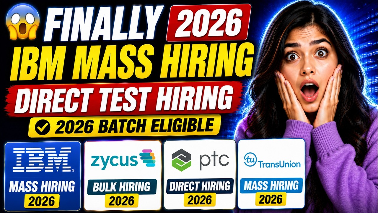 😱Finally IBM Mass Hiring 2026 | Zycus Bulk Hiring | Direct Test Hiring 2026 | PTC, Transunion