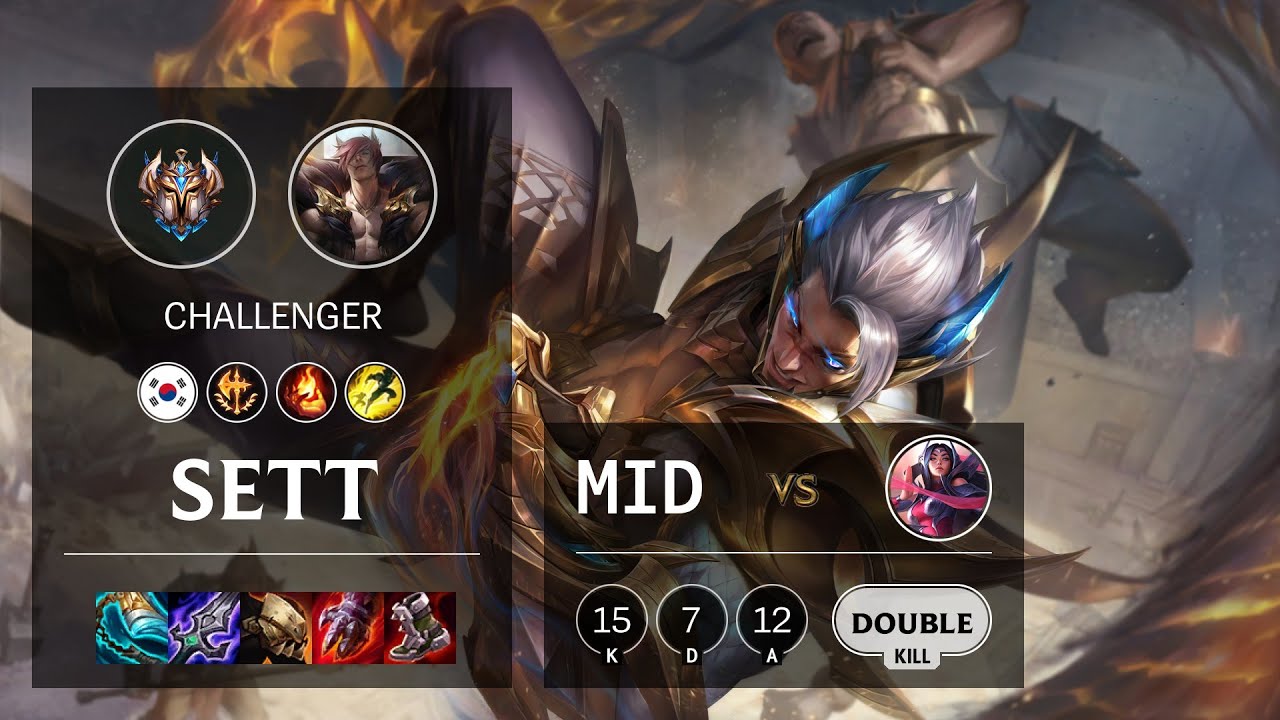 Sett Mid vs Irelia - KR Challenger Patch 11.8