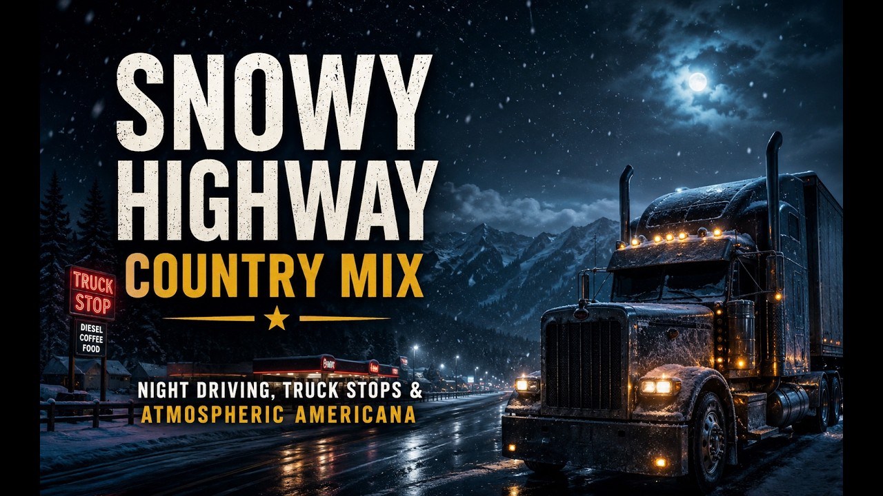 Snowy Highway Country Mix: Night Driving, Truck Stops & Atmospheric Americana