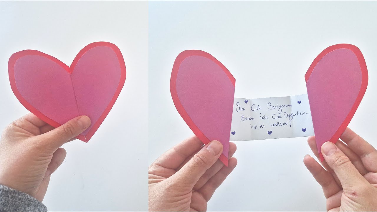 Açılır Kalpli Mesaj Kartı | Yılbaşı Hediyesi Yapımı | Lovely DIY Cards For Christmas