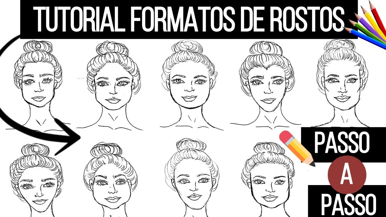 COMO DESENHAR TODOS OS FORMATOS DE ROSTOS - #LEDESENHA1
