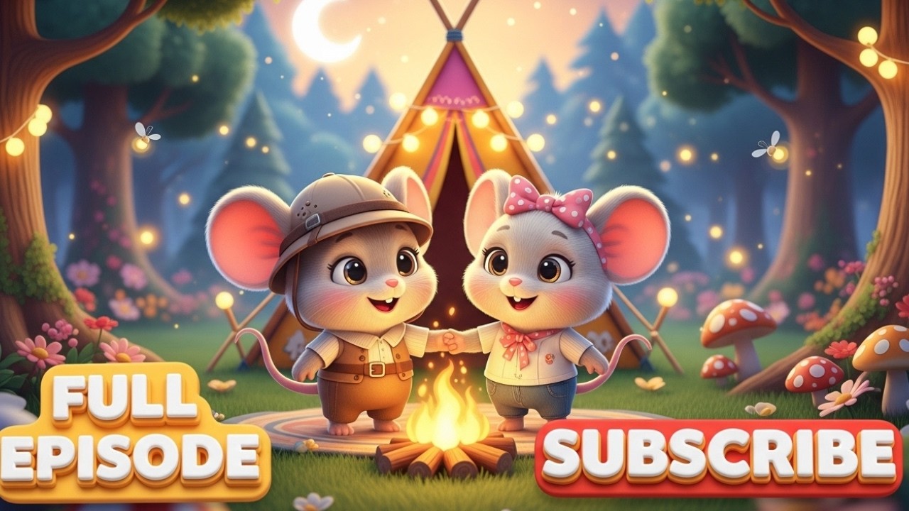 🌟 “Happy Mouse Friends Camping Adventure 🏕️ | Fun Forest Trip | Kids Cartoon Story” 🌟