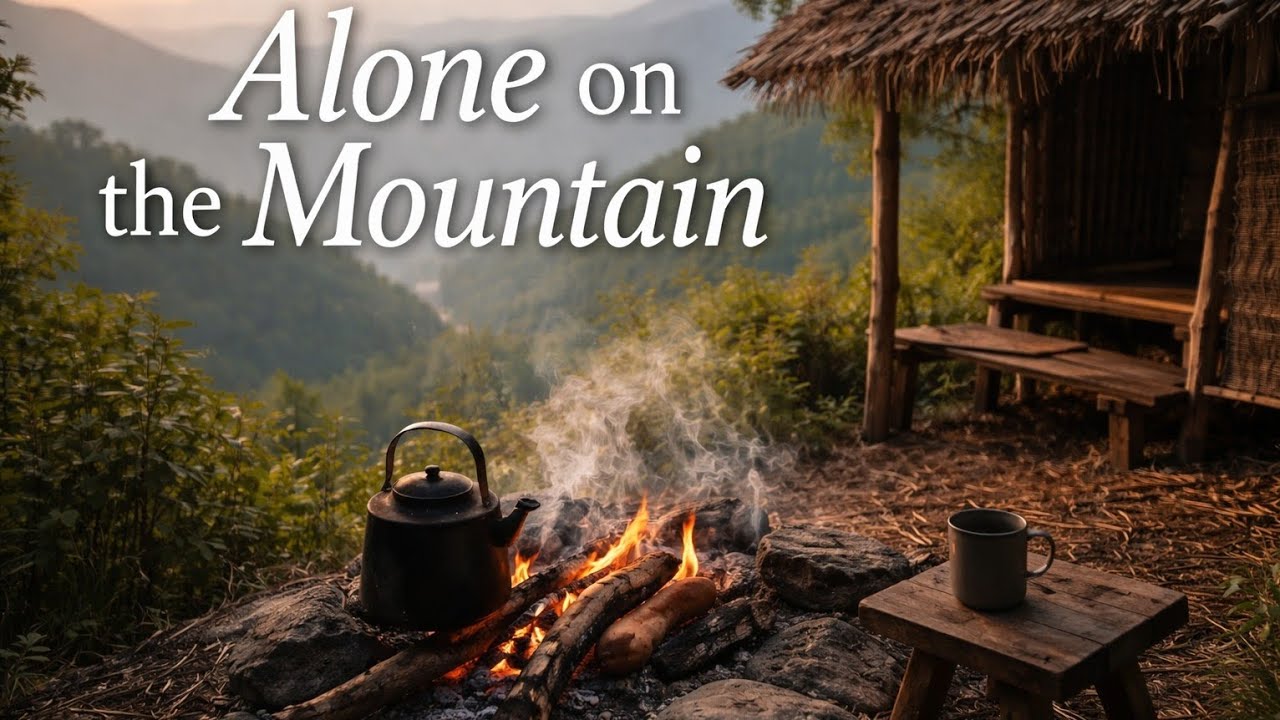 Alone on the Mountain | Morning Fire, Roasted Sweet Potatoes & Quiet Coffee