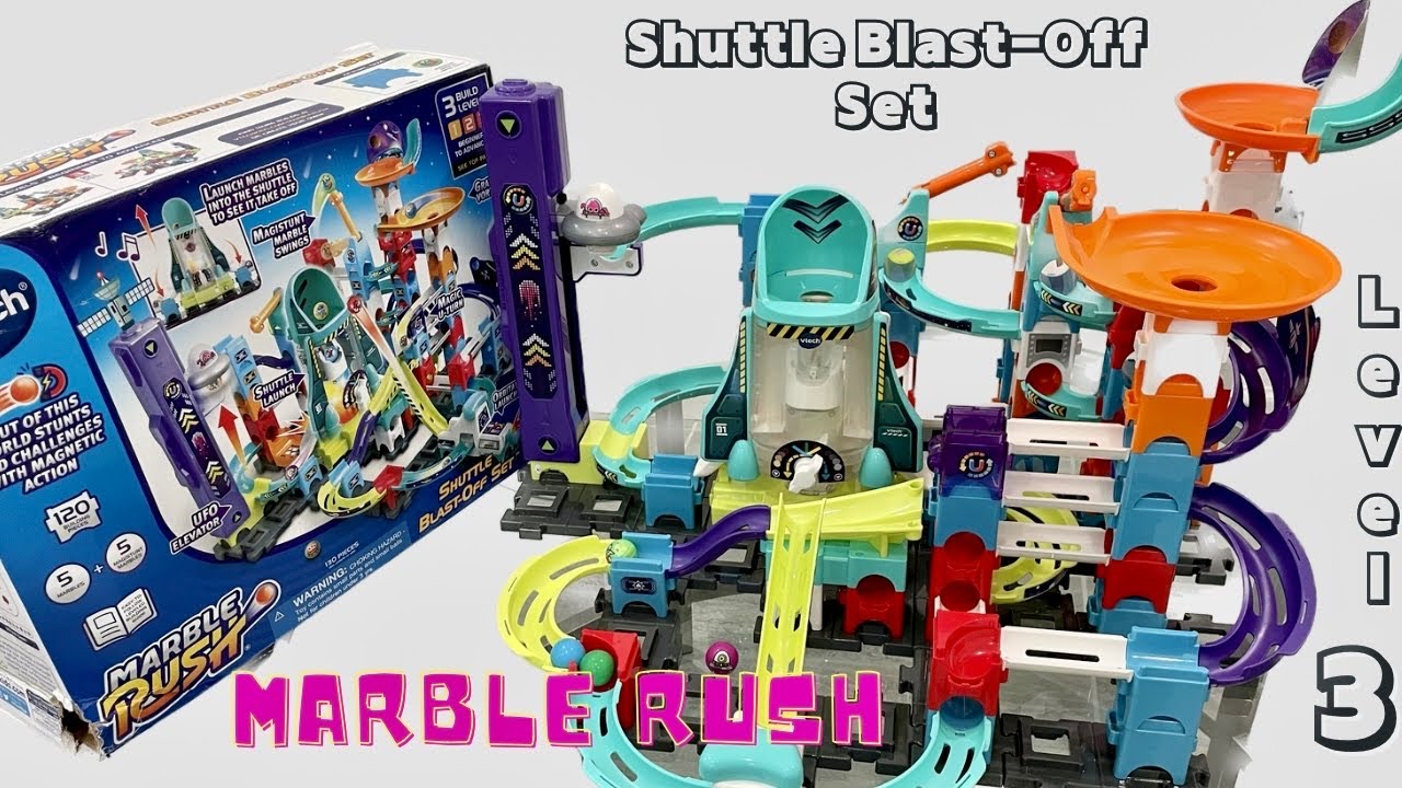 HOW TO BUILD SHUTTLE BLAST-OFF SET LEVEL 3 / STEP BY STEP TUTORIAL / MARBLE RUSH MARBLE RUN VTECH