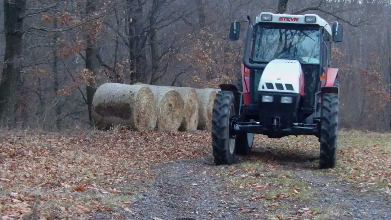 Steyr 975 Turbo Strohballen Fahren