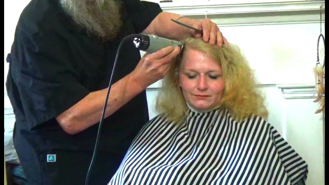 Shelby gets a Boy cut by haircutdad