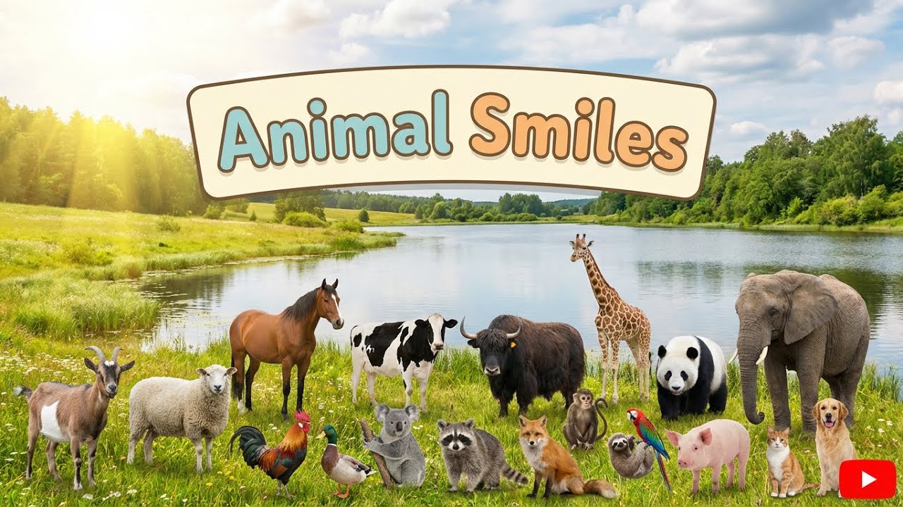 Animals Video With Names And Sound Dog, Pig, Goat, Chicken, Horse, Panda, Duck, Monkey, Elephant…..