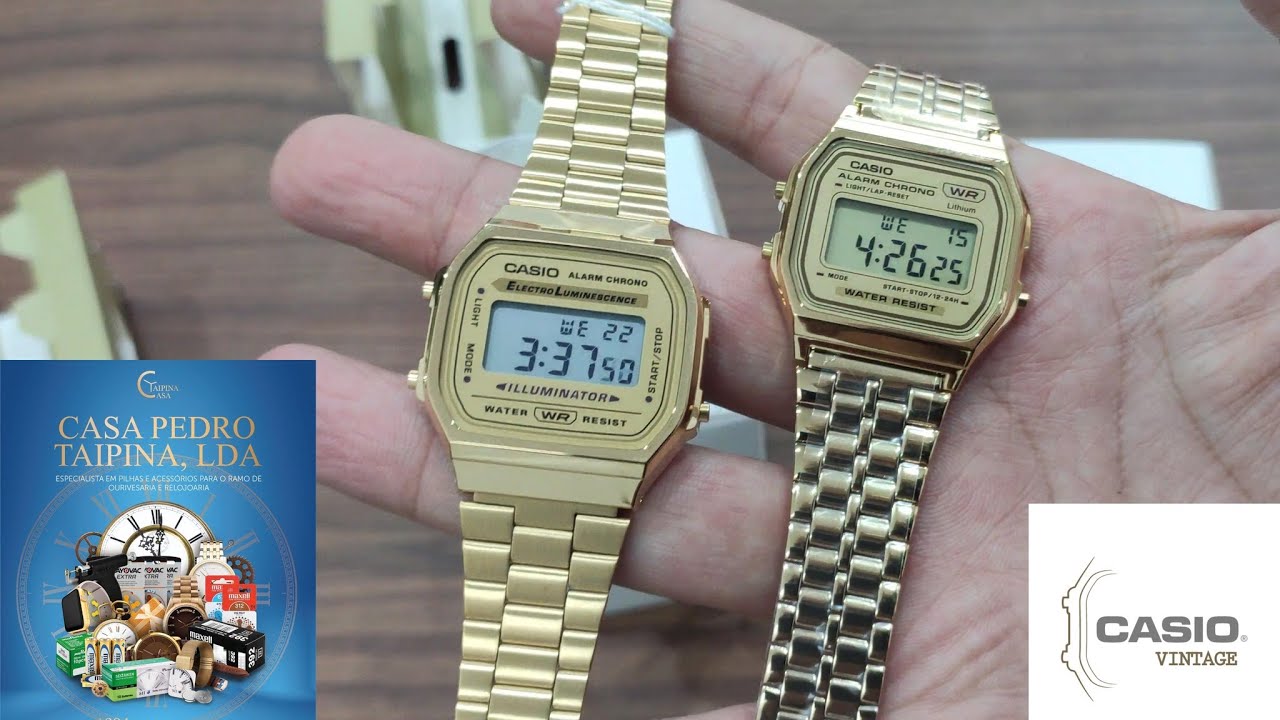 Casio Vintage Gold A168WG-9 VS A158WETG-9