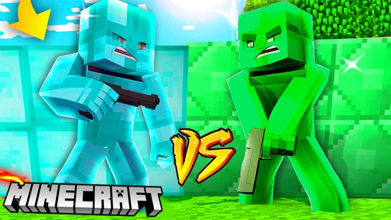 DIAMENT VS EMERALD - MINECRAFT CHALLENGE | BAZA BLOCK vs BAZA MATRUNER
