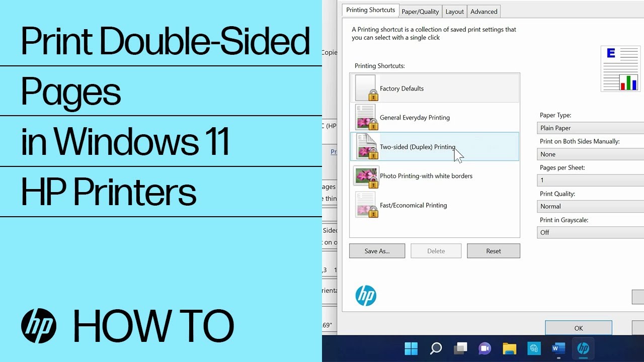 How do I print double-sided pages in Windows 11 | HP Printers | HP Support