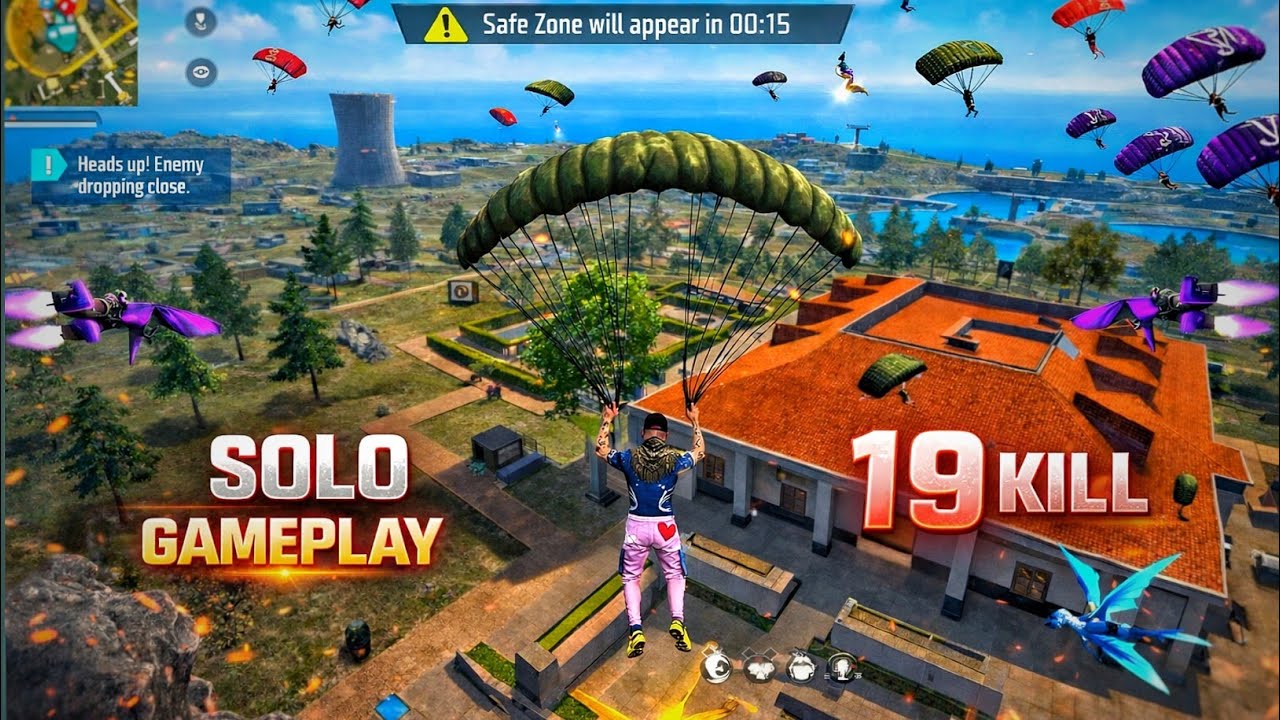 19 Kill Solo Gameplay 😈 || Insane Drop Fight in Free Fire☠️