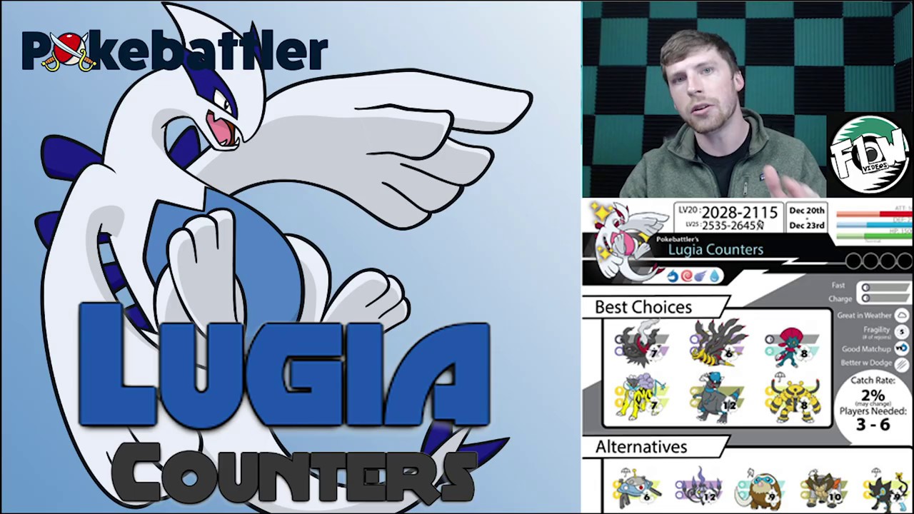 Lugia Raid Counters by Pokebattler