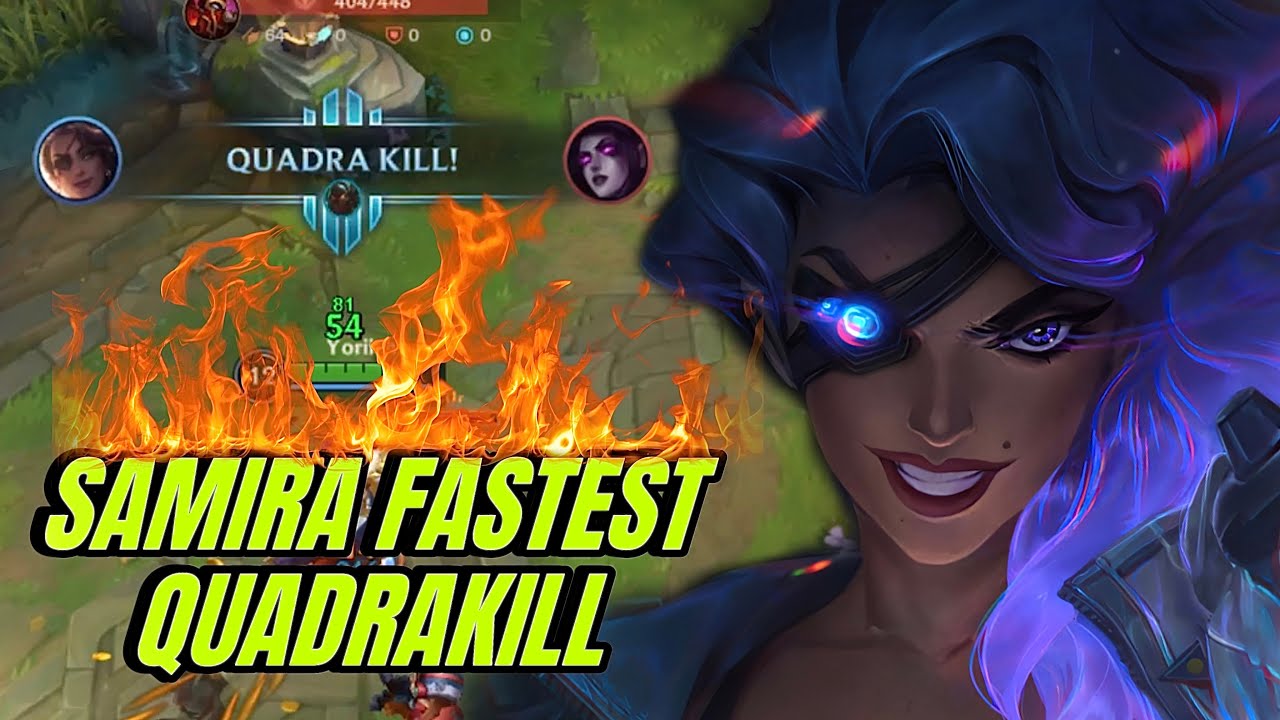 SAMIRA FASTEST QUADRAKILL 21-1 IN SEASON 12 | WILD RIFT