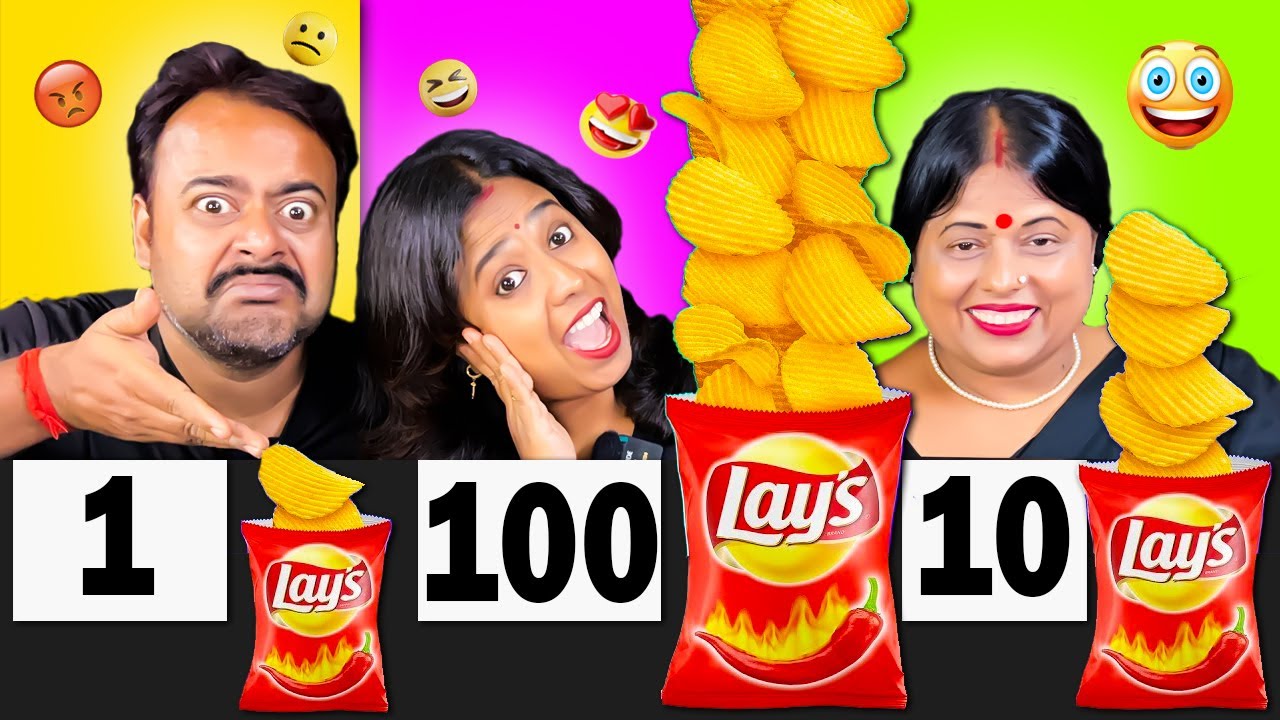 100 Layers Food Challenge 🤩| Extreme Funny Food Challenge | Big vs Small vs Medium challenge