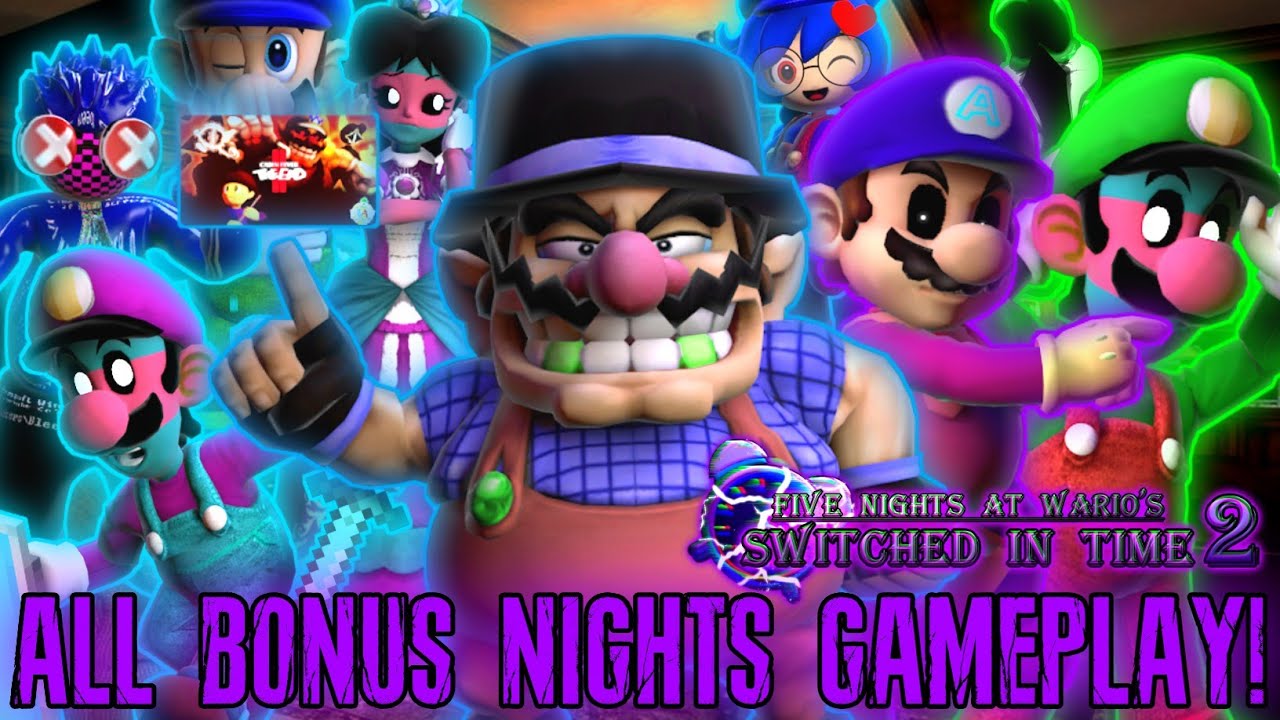 Five Nights At Wario's: Switched In Time 2 | All Bonus Nights Gameplay!