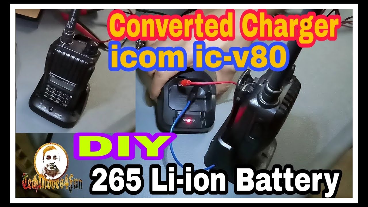 DIY | Converted Charger for PM265/BP265 Li-ion Battery | icom ic-v80