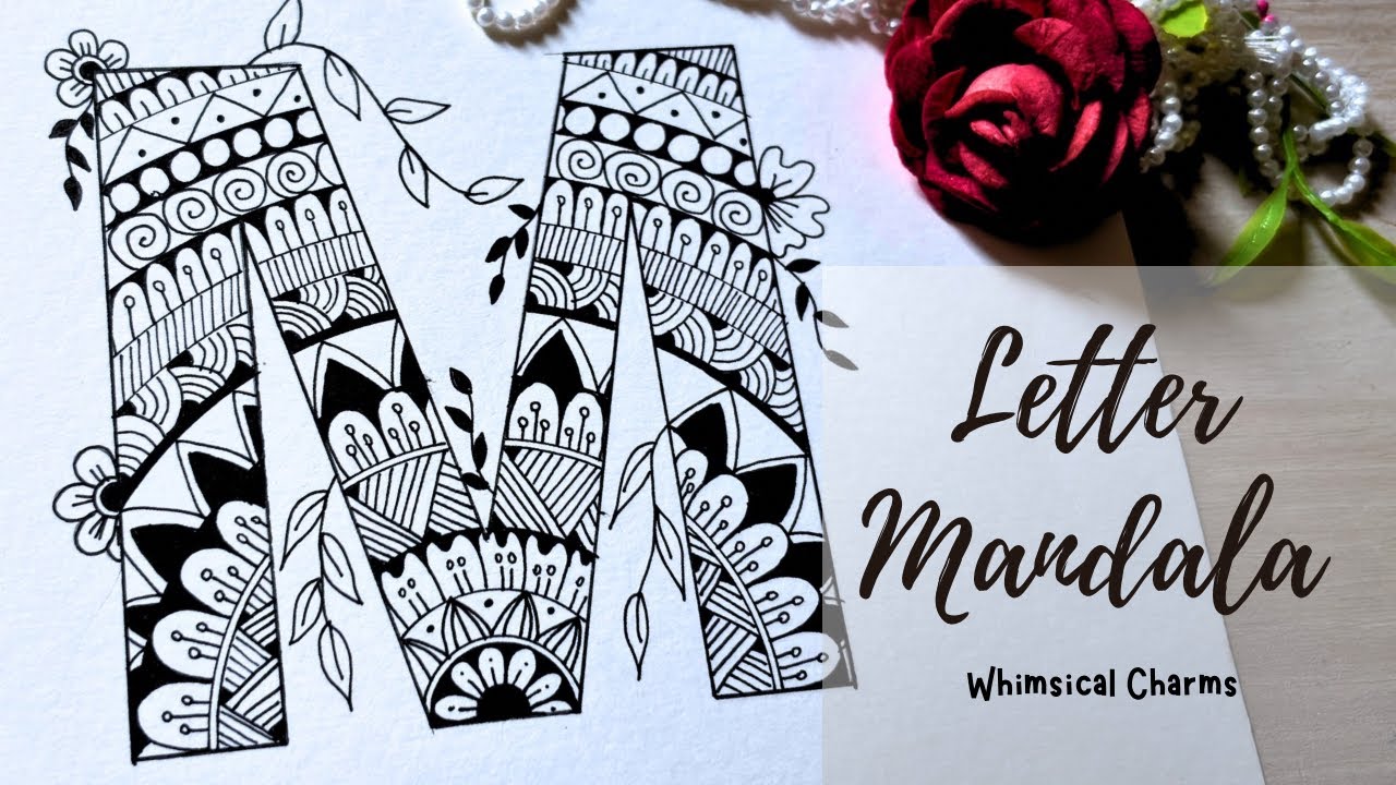 Mandala art | Letter Mandala | Easy Mandala | Mandala Therapy #tutorial #art #diy #mandalaart 