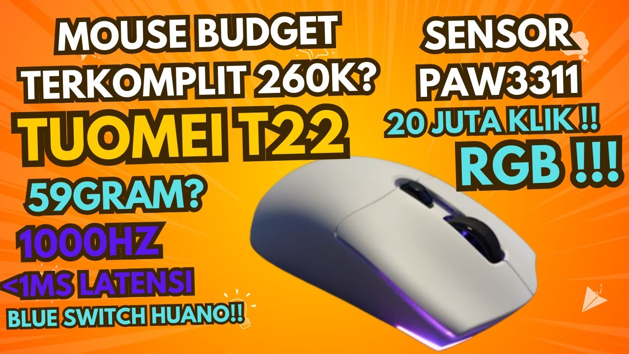 MOUSE BUDGET TER LENGKAP !!! TUOMEI T22