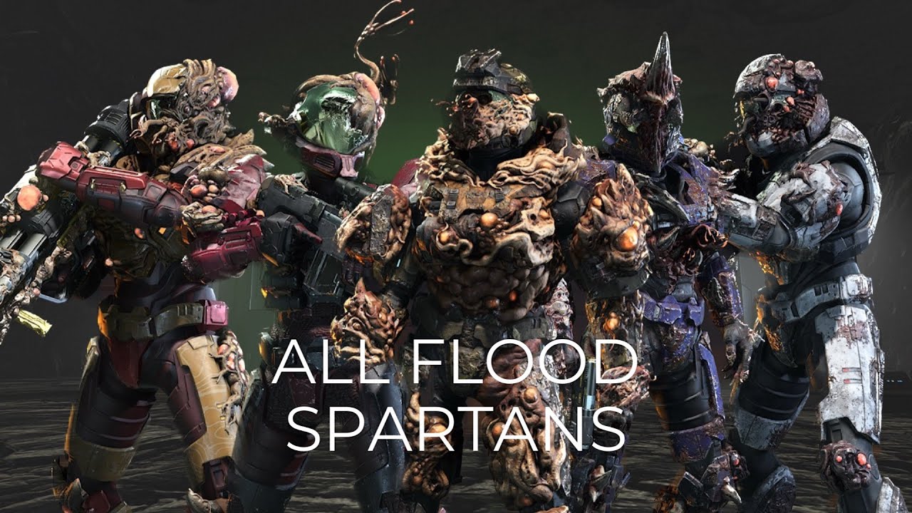 ALL the FLOOD spartans before and after infection - Halo infinite